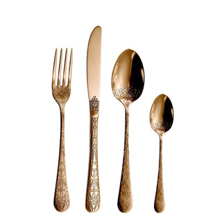 ab+ by Abert Etnica set 16 pcs cutlery pvd copper - Buy now on ShopDecor - Discover the best products by AB+ design