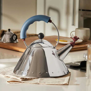 Alessi 9093 kettle in steel with colored handle - Buy now on ShopDecor - Discover the best products by ALESSI design