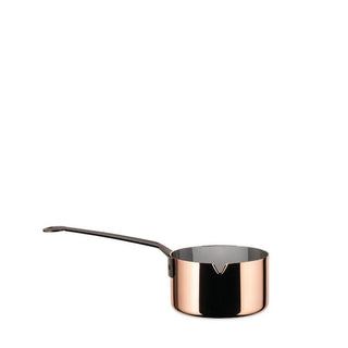 Alessi 90105/10/C La Cintura di Orione copper saucepan with long handle and lid diam.10 cm. - Buy now on ShopDecor - Discover the best products by ALESSI design