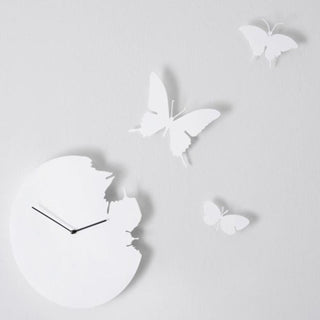 Domeniconi Butterfly wall clock white - Buy now on ShopDecor - Discover the best products by DOMENICONI design