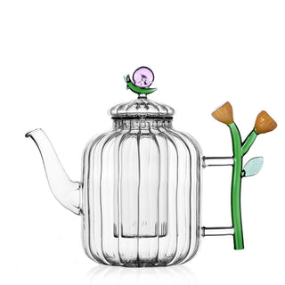 Ichendorf Botanica optical teapot snail and amber flower by Alessandra Baldereschi