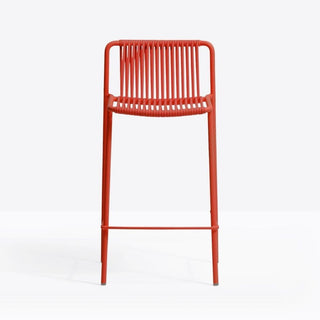 Pedrali Tribeca 3667 garden stool with seat H.67.5 cm. for outdoor use Pedrali Red RO400E - Buy now on ShopDecor - Discover the best products by PEDRALI design