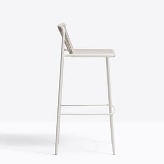 Pedrali Tribeca 3667 garden stool with seat H.67.5 cm. for outdoor use Pedrali White BI200 - Buy now on ShopDecor - Discover the best products by PEDRALI design