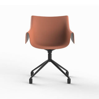 Vondom Manta Swivel chair Melon With Wheels - Buy now on ShopDecor - Discover the best products by VONDOM design