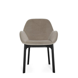 Kartell Clap armchair in Aquaclean fabric with black structure Buy now on Shopdecor