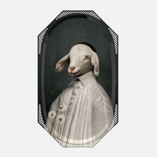 Ibride Galerie de Portraits L'Agneau tray/picture 34x57 cm. Buy now on Shopdecor