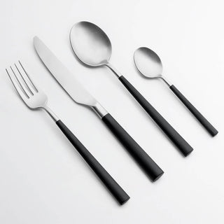 KnIndustrie 801 Set 24 pieces cutlery ice steel - black handle - Buy now on ShopDecor - Discover the best products by KNINDUSTRIE design