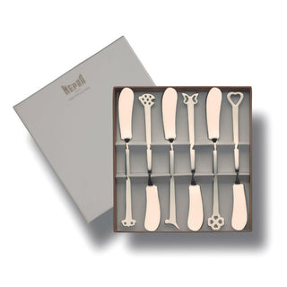 Mepra Evento set 6 butter spreaders stainless steel - Buy now on ShopDecor - Discover the best products by MEPRA design