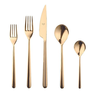 Mepra Linea 5-piece flatware set Mepra Gold - Buy now on ShopDecor - Discover the best products by MEPRA design