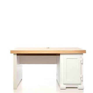 Moooi Paper Desk 140 with cabinet on the left wood and white paper Buy now on Shopdecor