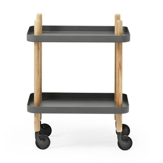 Normann Copenhagen Block table 50x35 cm. with natural ash legs Normann Copenhagen Block Dark Grey - Buy now on ShopDecor - Discover the best products by NORMANN COPENHAGEN design
