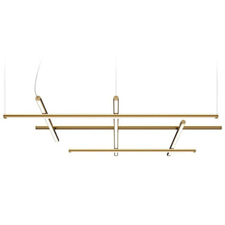 Panzeri Hilow suspension lamp LED by Matteo Thun Panzeri Satin brass - Buy now on ShopDecor - Discover the best products by PANZERI design
