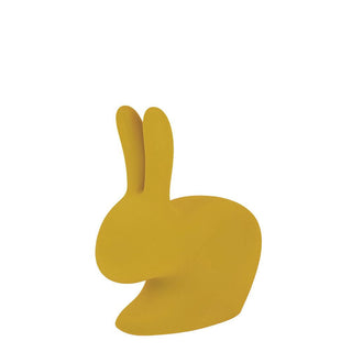 Qeeboo Rabbit Chair Velvet Finish in the shape of a rabbit Qeeboo Dark gold velvet - Buy now on ShopDecor - Discover the best products by QEEBOO design