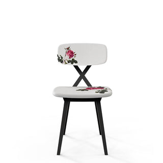 Qeeboo X Chair Set 2 Chairs with flower cushion - Buy now on ShopDecor - Discover the best products by QEEBOO design