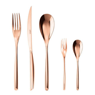 Sambonet Bamboo cutlery set 30 pieces PVD Copper - Buy now on ShopDecor - Discover the best products by SAMBONET design