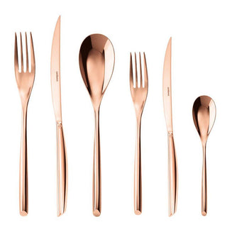 Sambonet Bamboo cutlery set 36 pieces PVD Copper - Buy now on ShopDecor - Discover the best products by SAMBONET design