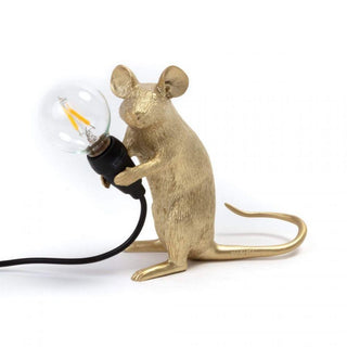 Seletti Mouse Lamp Mac Gold table lamp Buy now on Shopdecor
