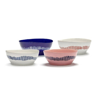 Serax Feast bowl diam. 18 cm. white swirl - stripes blue - Buy now on ShopDecor - Discover the best products by SERAX design