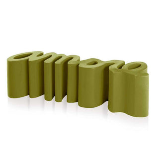 Slide Amore Bench Polyethylene by Giò Colonna Romano Slide Lime green FR - Buy now on ShopDecor - Discover the best products by SLIDE design