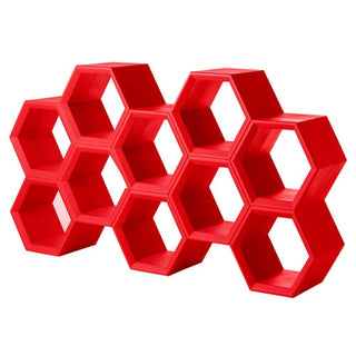Slide Hexa self supporting bookcase Flame red - Buy now on ShopDecor - Discover the best products by SLIDE design