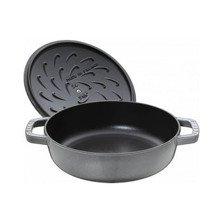 Staub Skillet with Chistera Drop-Structure diam.24 cm Buy now on Shopdecor