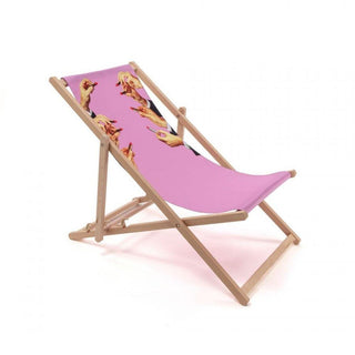 Seletti Toiletpaper Deck Chair Lipstick Pink Buy now on Shopdecor